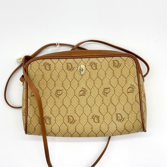 Christian Dior Beige Honeycomb Small Crossbody Bag - Picture 2 of 10